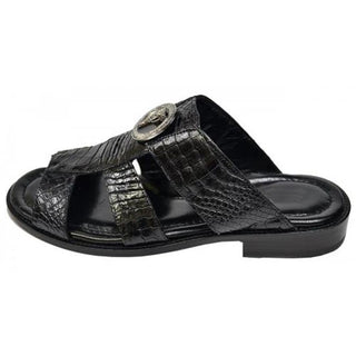 Flat Wedge Fish Mouth Hollow Leather Sandals