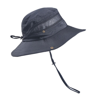 Buy black Unisex Summer Fishing Hat