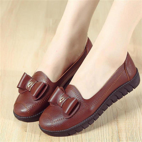 Women's Fashion Soft Leather Flat Shoes