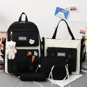 Canvas Four-Piece Harajuku Backpack