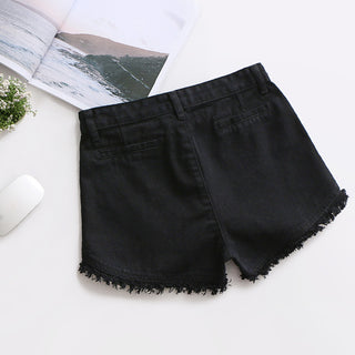 Buy black Women Short Denim Jeans