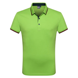 Buy green Men Short Sleeved Business Polo Shirts