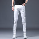 Men Thin Jeans Stretch Slim Fit Pants