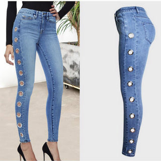 Women Tight Hoop Jeans