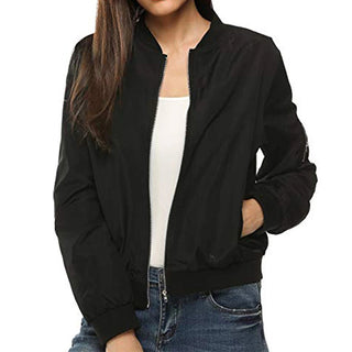 Buy black Women Short Bomber Jacket