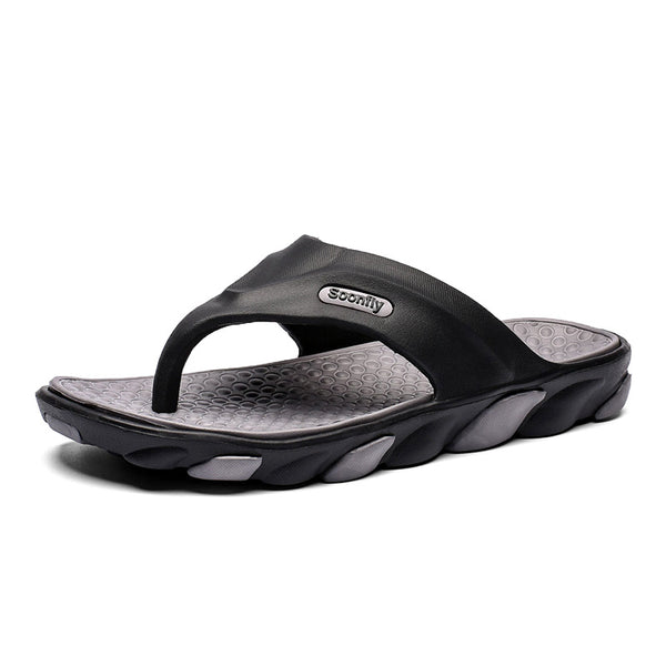 Men Contrast Colored Flip Flop Sandals