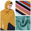 Women Chiffon Monochrome Hijab Scarf