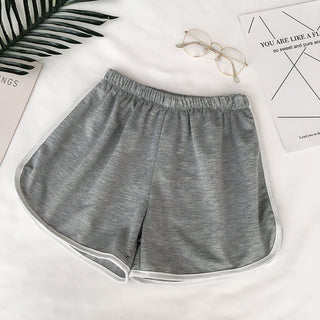 Buy grey Wide Legs Color Lined Elasticated Shorts