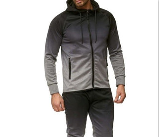 Buy grey Men Long Sleeve Cotton Casual Hoodie