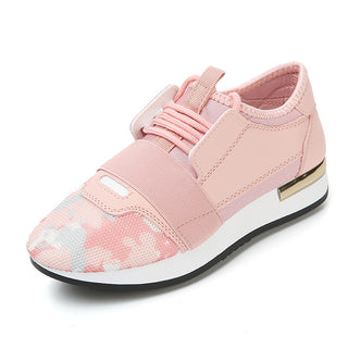 Buy pink Women Leather Mesh Sequined Sneakers