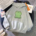 Women Cartoon Loose Cotton Hoodie