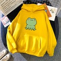 Women Cartoon Loose Cotton Hoodie