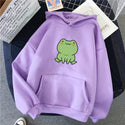 Women Cartoon Loose Cotton Hoodie