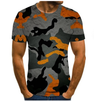 Buy d Men 3D Digital Printing Camouflage T-Shirt