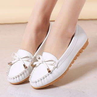 Buy white Women&#39;s Flat Heel Pumps Single Shoes