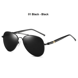 Buy black Unisex Round Polarized Sunglasses