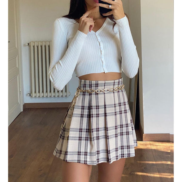 All-Match Pleated Skirt