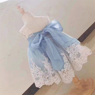 Baby Blue Tank Top Lace Dress