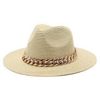 Buy khaki Casual Belted Solid Coloured Summer Hat