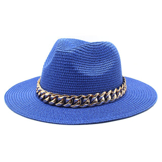 Buy blue Casual Belted Solid Coloured Summer Hat