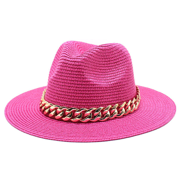 Casual Belted Solid Coloured Summer Hat