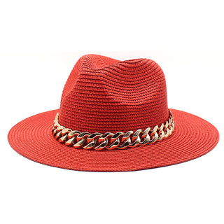 Buy red Casual Belted Solid Coloured Summer Hat