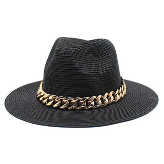 Buy black Casual Belted Solid Coloured Summer Hat