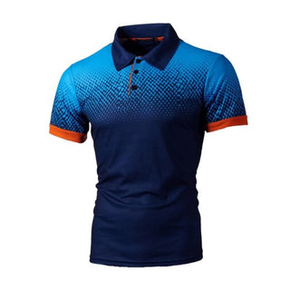 Buy navy-blue-yellow Men 3D Printed Polo Shirt