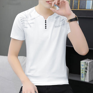 Buy white Men Short Sleeve Cotton T-Shirts