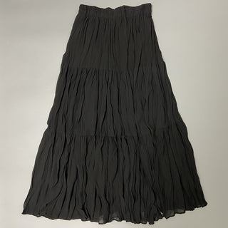 Buy black Chiffon Pleated High Waist A-line Skirt