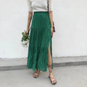 Chiffon Pleated High Waist A-line Skirt