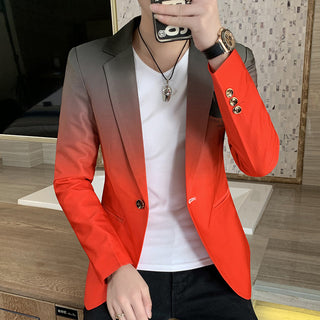 Buy red Men Slim Fit Casual Fashion Trend Blazer