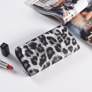 Women Leopard Print Leather Wallet