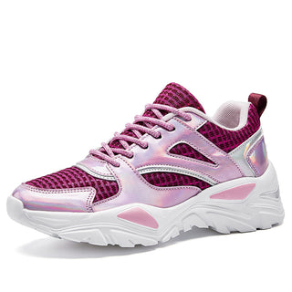 Buy purple Women Round Head Mesh Sneakers