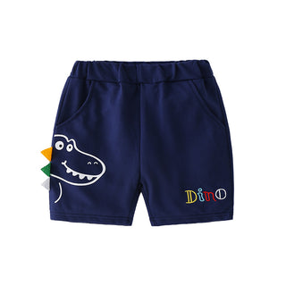 Buy blue Casual Cartoon Dino Shorts