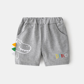 Casual Cartoon Dino Shorts