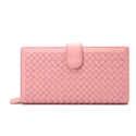 Women Sheepskin Woven Wallet