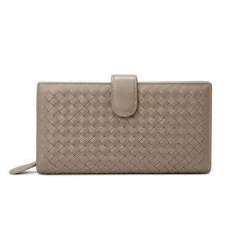 Buy apricot Women Sheepskin Woven Wallet