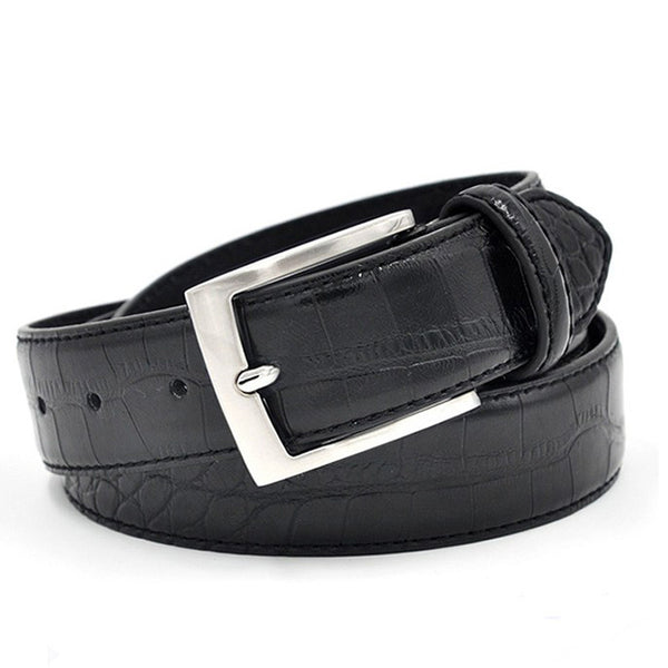 Faux Pattern Split Leather Luxury Designer Belt