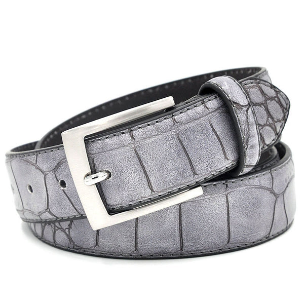 Faux Pattern Split Leather Luxury Designer Belt