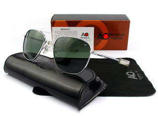 Buy slivergreen Unisex Square Polarized Glass Lens Sunglasses