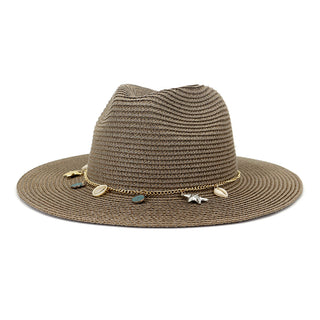 Buy bean-paste Women Outdoor Seaside Beach Hat with Charms