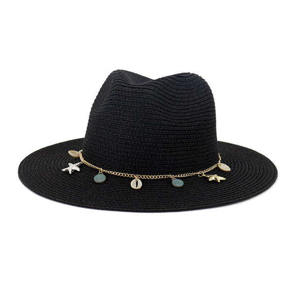 Women Outdoor Seaside Beach Hat with Charms