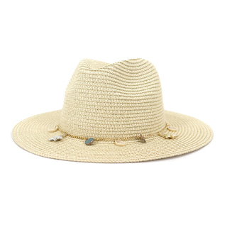 Buy beige Women Outdoor Seaside Beach Hat with Charms