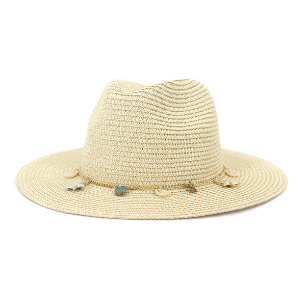 Women Outdoor Seaside Beach Hat with Charms