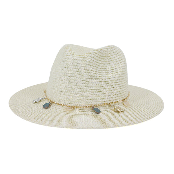 Women Outdoor Seaside Beach Hat with Charms