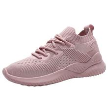 Buy pink Women Mesh Lace Up Slip-on Sneakers