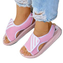 Women Color-Block Velcro Flat Sandals