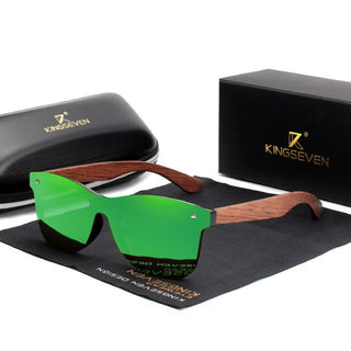 Buy green Men Wooden Polarized Fashion Sun Glasses