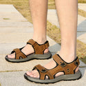 Men's Breathable Top Layer Leather Sandals